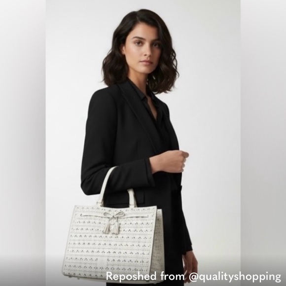 NWOT Kate Spade New York Hayes Perforated Leather Tote. with Bow & Tassel - Picture 12 of 12